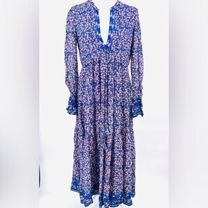 SAYLOR NYC Ina Maxi dress size XS EUC boho vibes, puff sleeves, luxury dresses